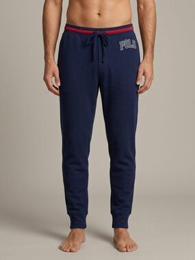Polo Ralph Lauren Men's Spellout Logo Drawstring Pajama Lounge Jogger Pants